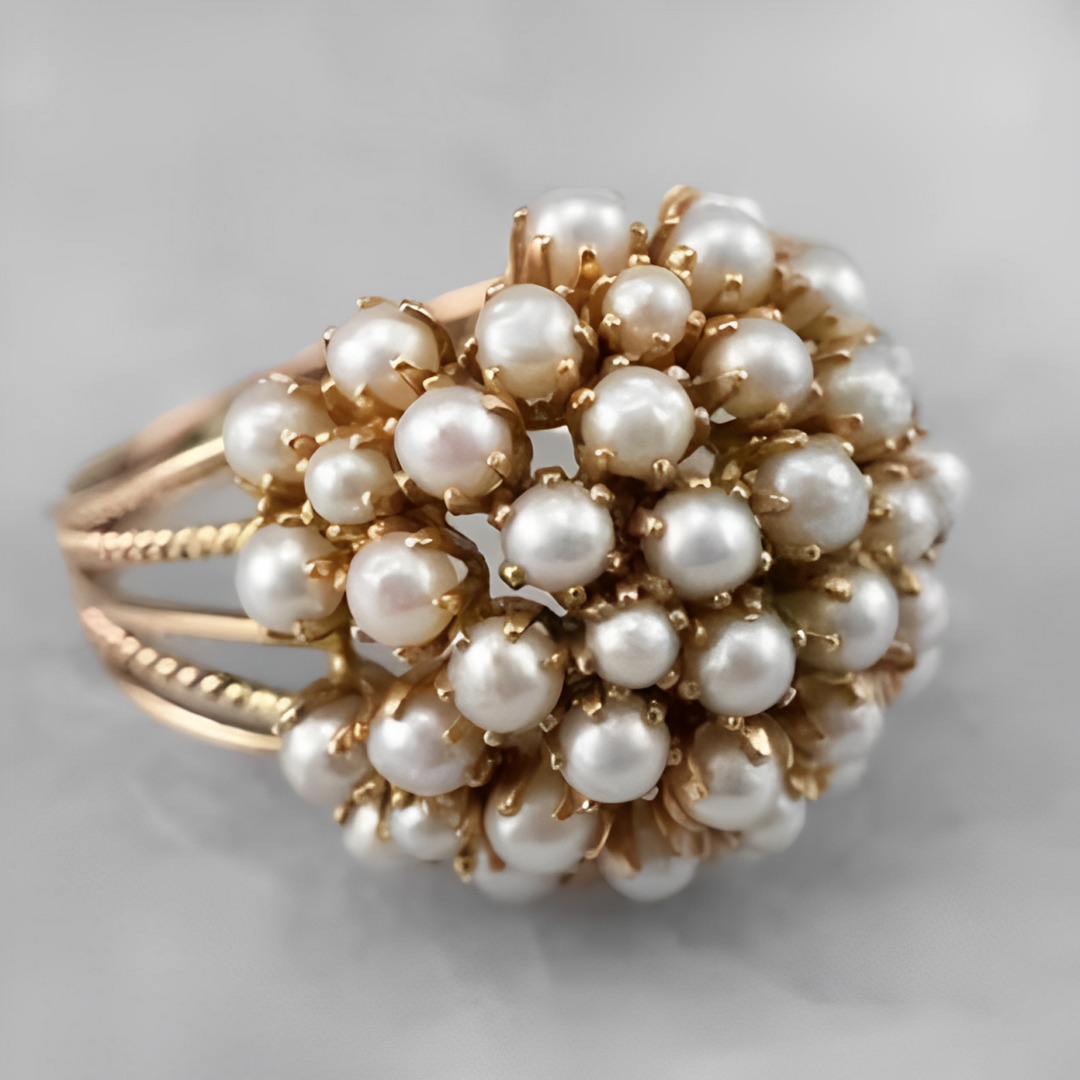 Gilded Orchid Ring