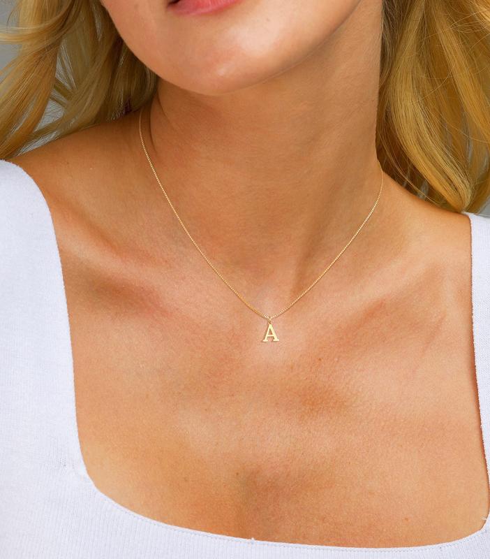 Gold Initial Dainty Necklace