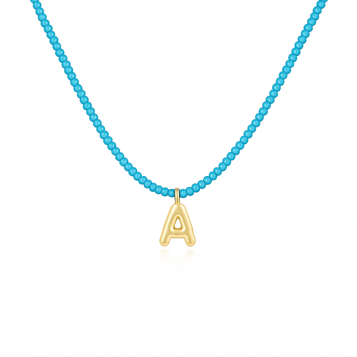 The Turquoise Letter Necklace