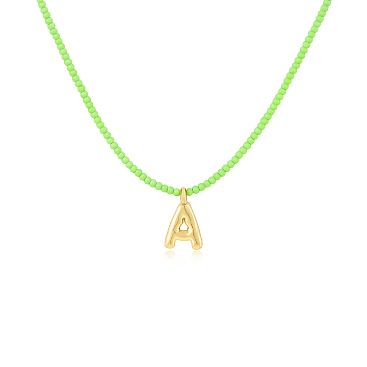 The Green Letter Necklace