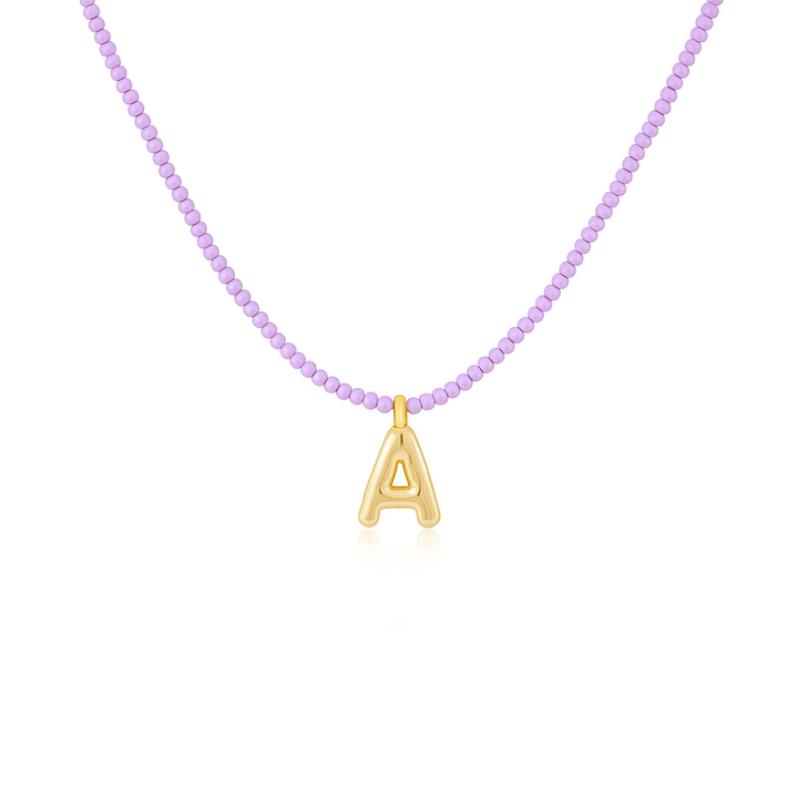 The Purple Letter Necklace