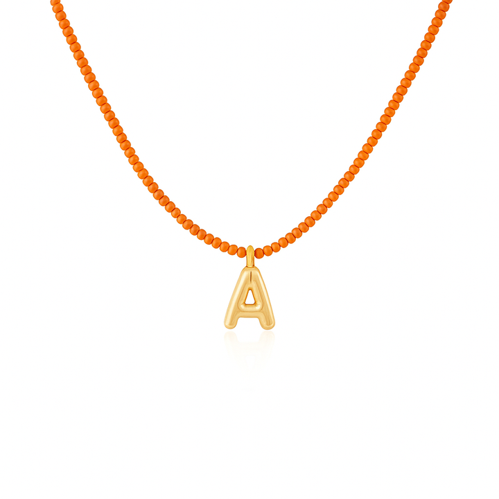 The Orange Letter Necklace