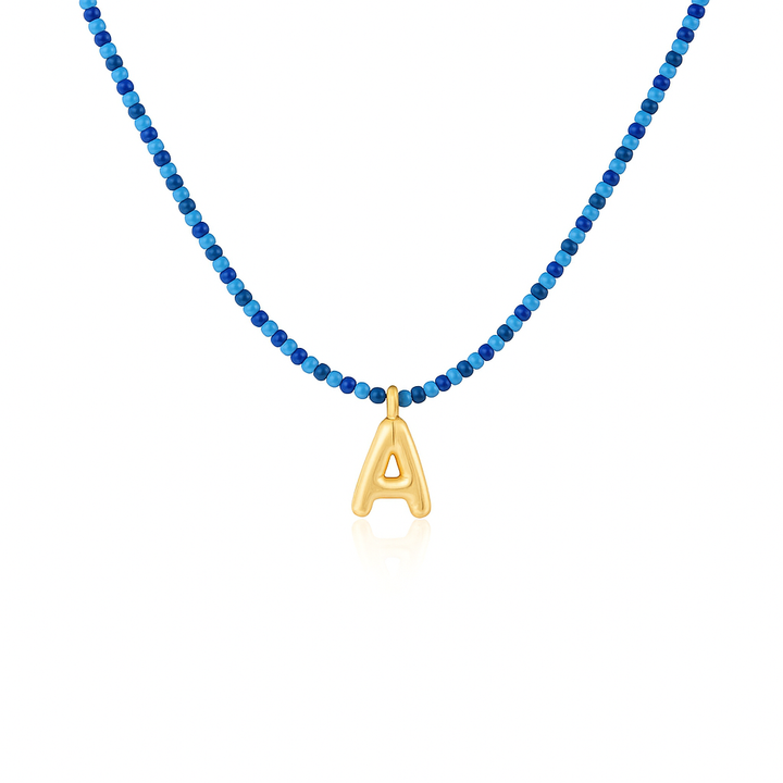 The Sky Blue Letter Necklace