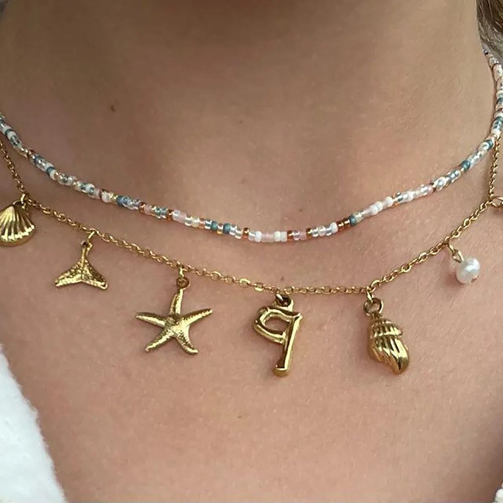 Sea Dreams Initial Necklace