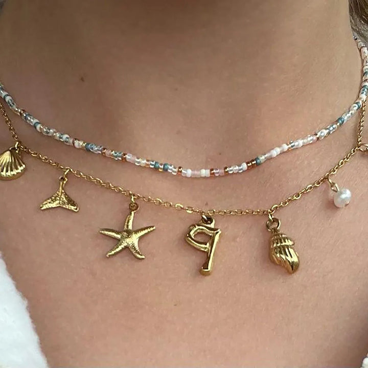 Sea Dreams Initial Necklace