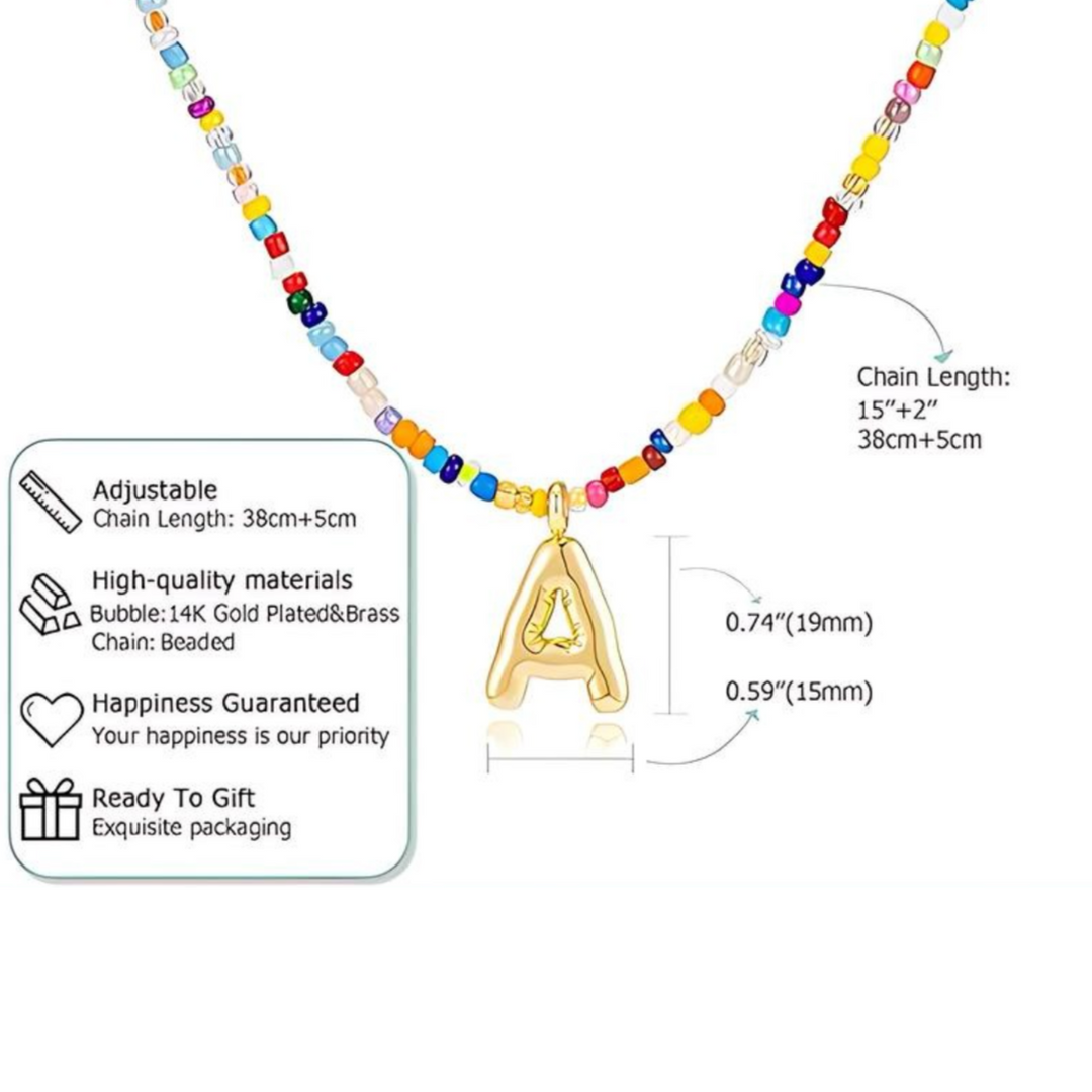 The Colorful Letter Necklace new