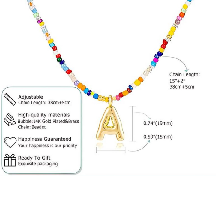 The Colorful Letter Necklace new