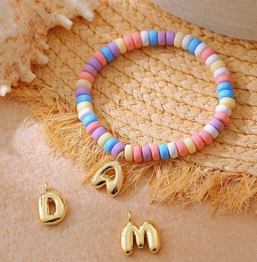 TheColorful Beaded Initial Bracelet