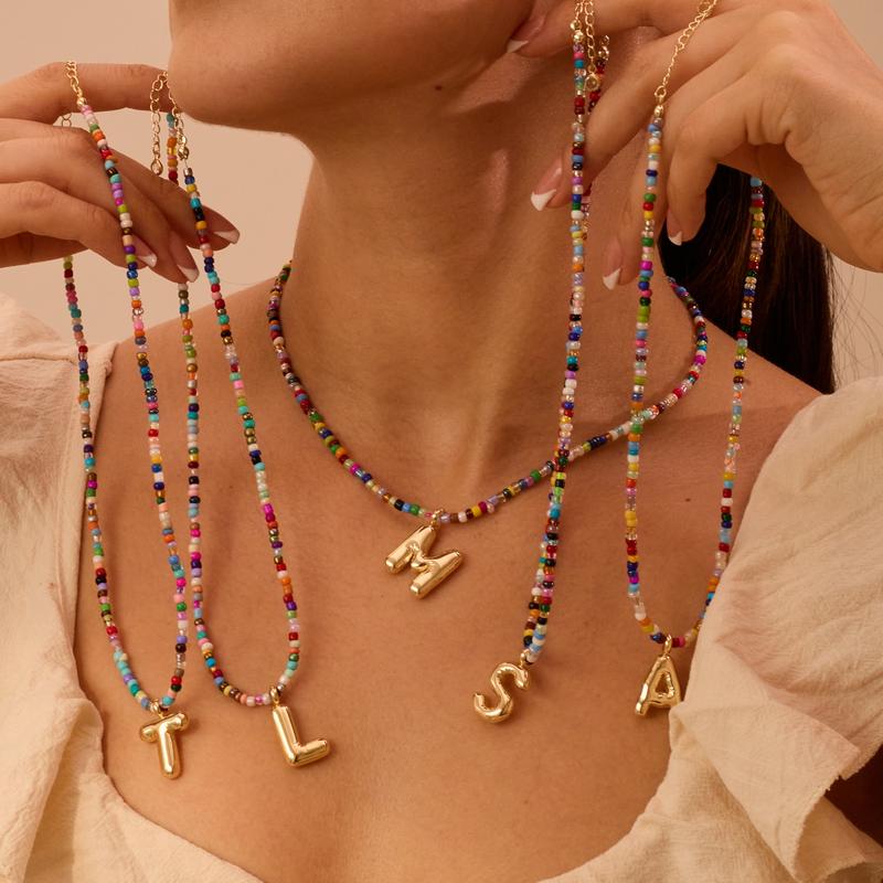The Colorful Letter Necklace new