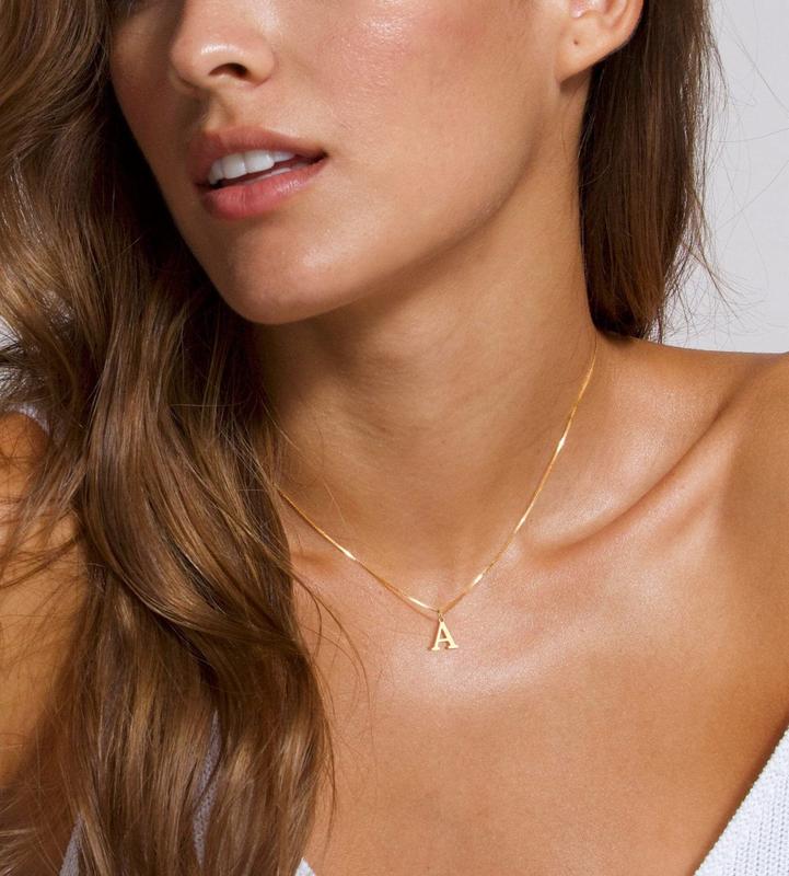 Gold Initial Dainty Necklace