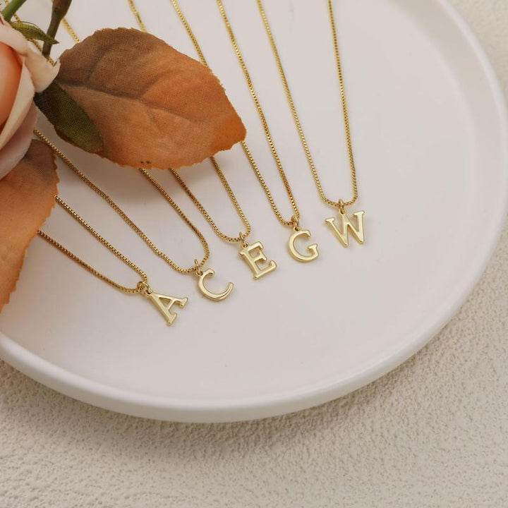 Gold Initial Dainty Necklace