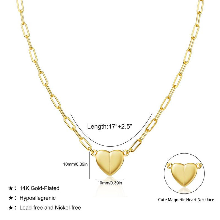 Magnetic Heart Pendant Necklace